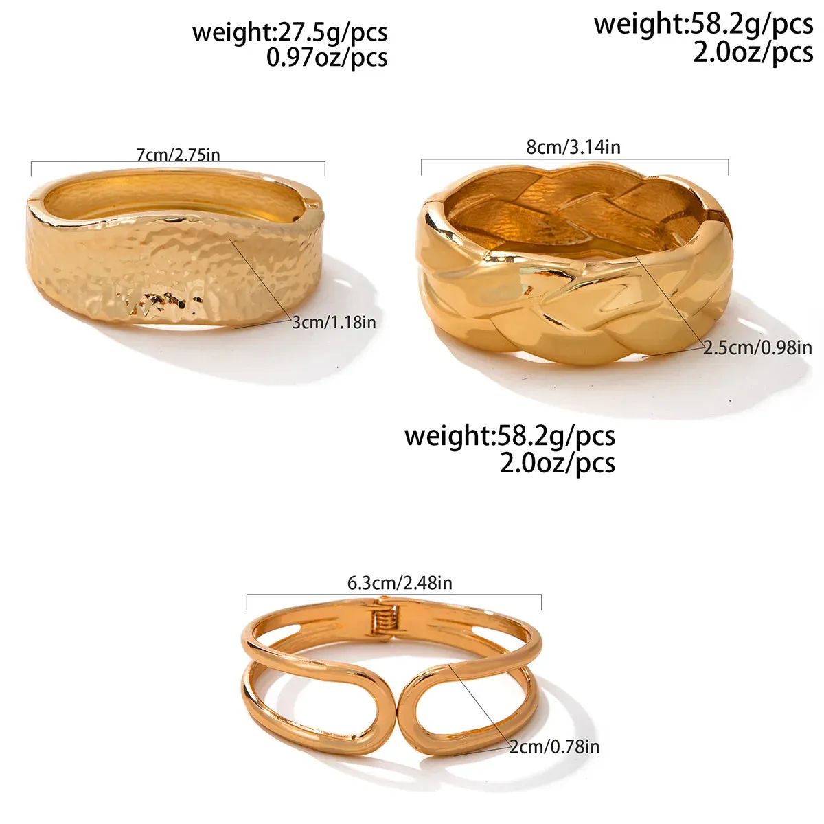 Women's Punk Irregular Geometry Bangles