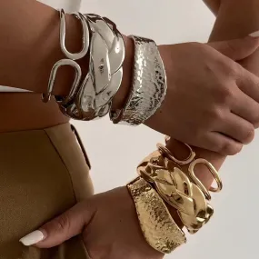 Women's Punk Irregular Geometry Bangles