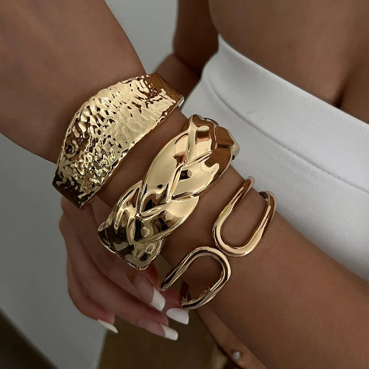 Women's Punk Irregular Geometry Bangles